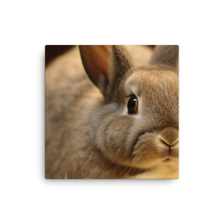 Netherland Dwarf Bunny Canvas - PosterfyAI.com