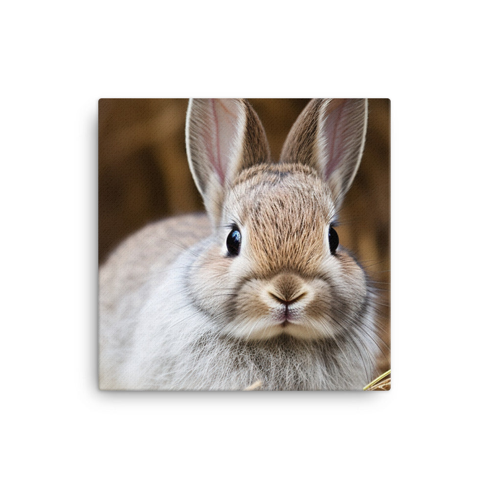 Netherland Dwarf Bunny Canvas - PosterfyAI.com