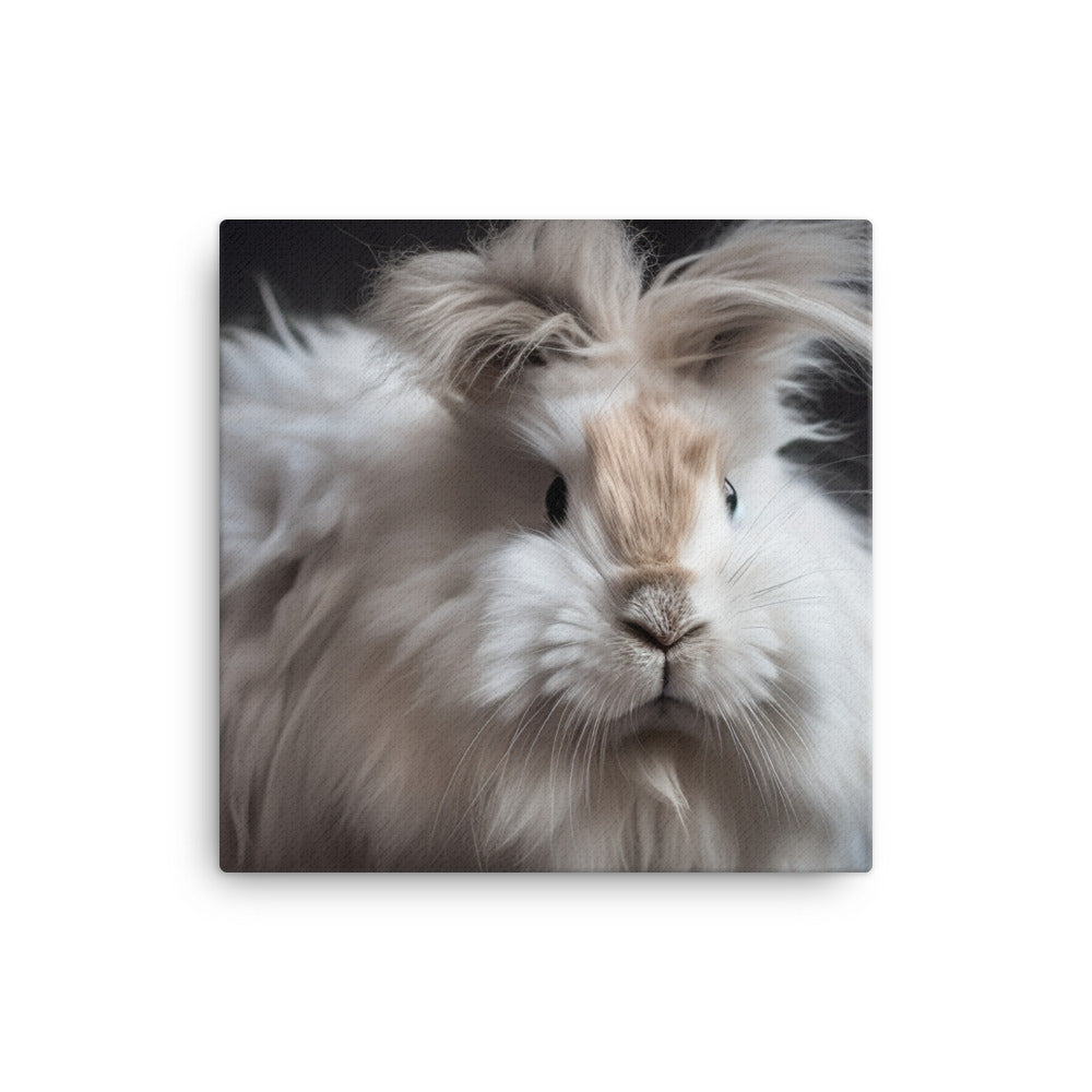 Gorgeous Lionhead Bunny Canvas - PosterfyAI.com