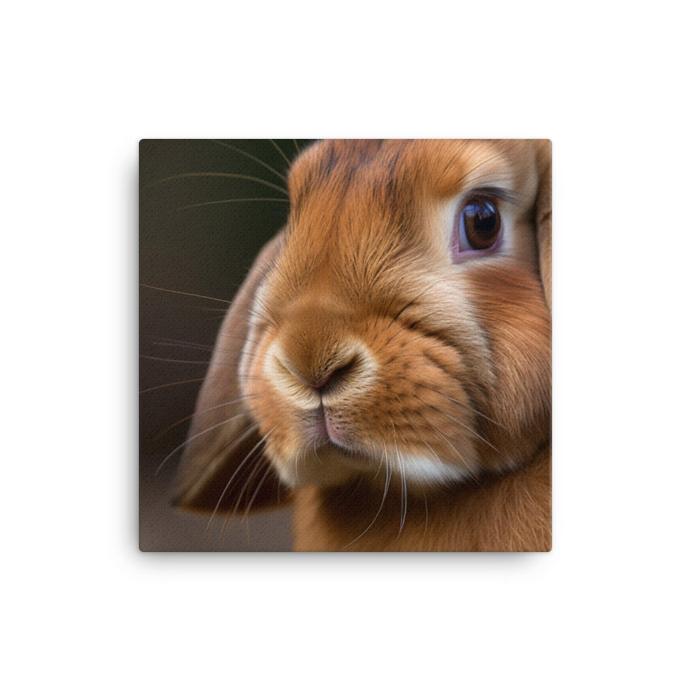 French Lop Portrait Canvas - PosterfyAI.com