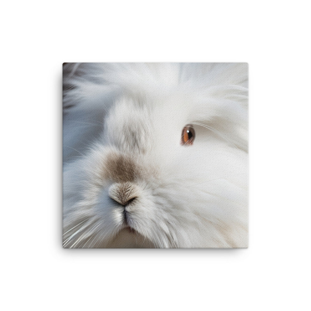Angora Rabbit Portrait Canvas - PosterfyAI.com