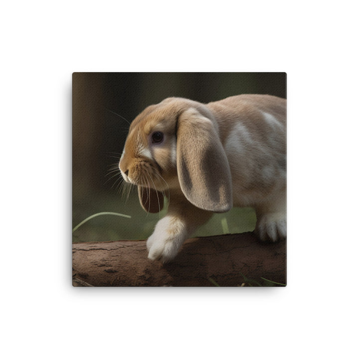 Adventurous English Lop Canvas - PosterfyAI.com