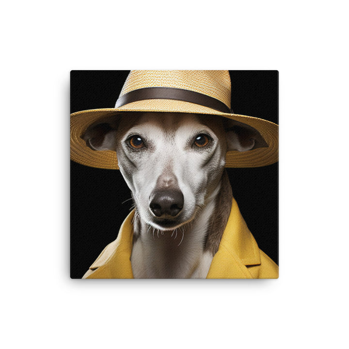 Whippet Fashionista Canvas - PosterfyAI.com