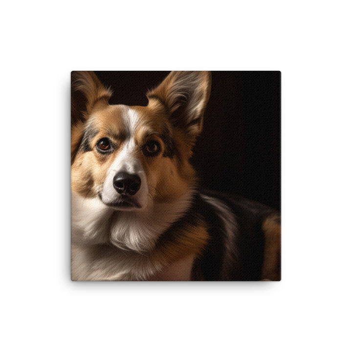 Welsh Corgi Portrait Canvas - PosterfyAI.com