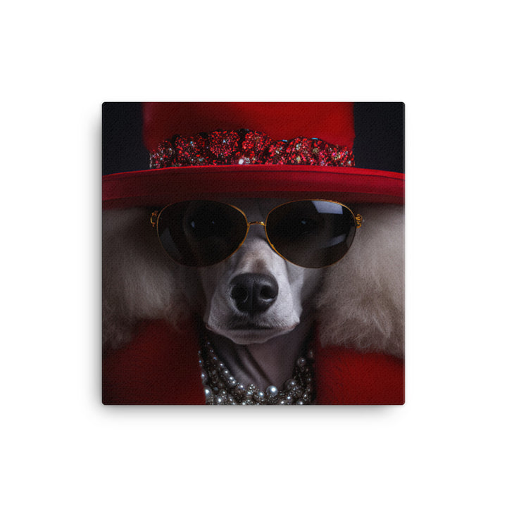 The Glamorous Poodle Canvas - PosterfyAI.com