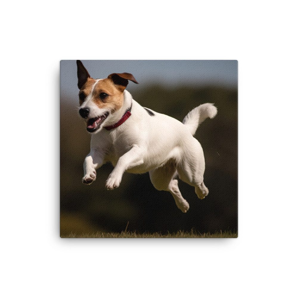 Spirited Jack Russell Terrier at Play Canvas - PosterfyAI.com