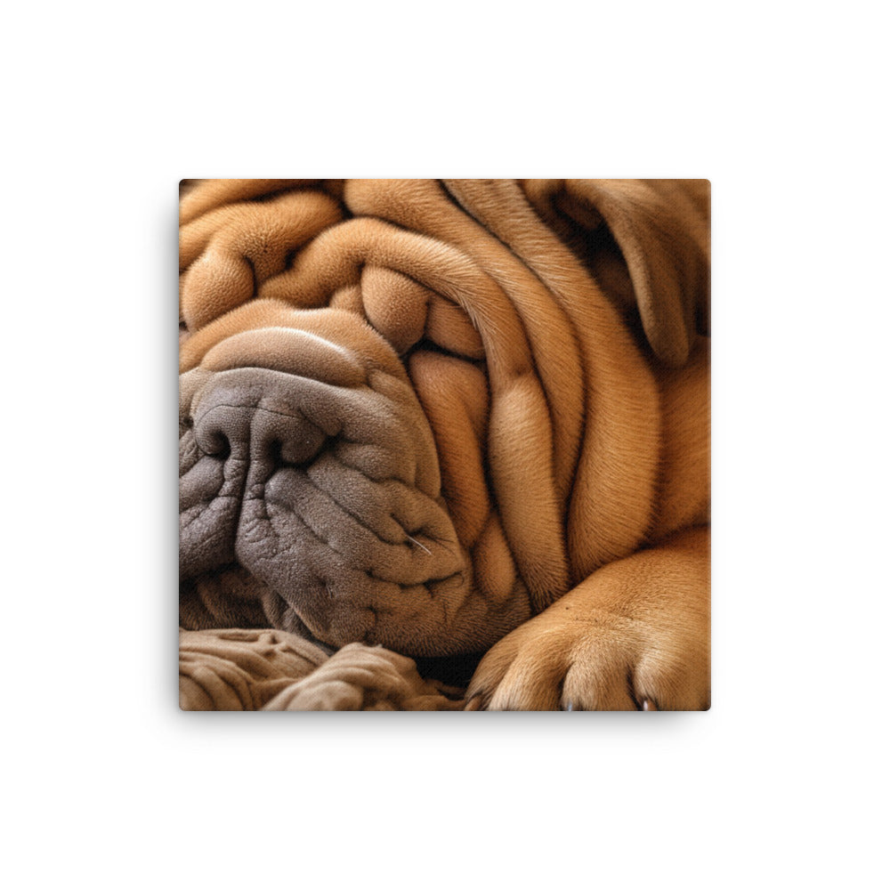 Shar Pei Dreaming Canvas - PosterfyAI.com