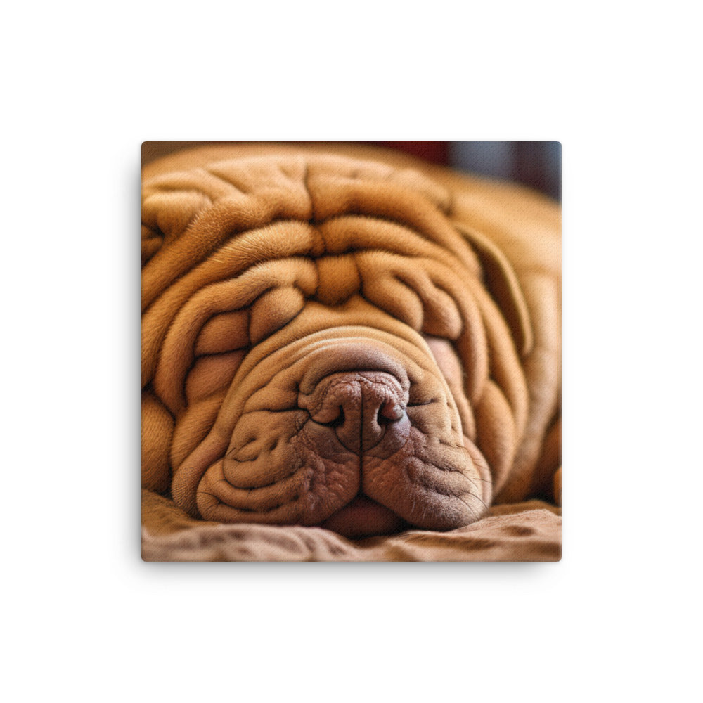 Shar Pei Dreaming Canvas - PosterfyAI.com