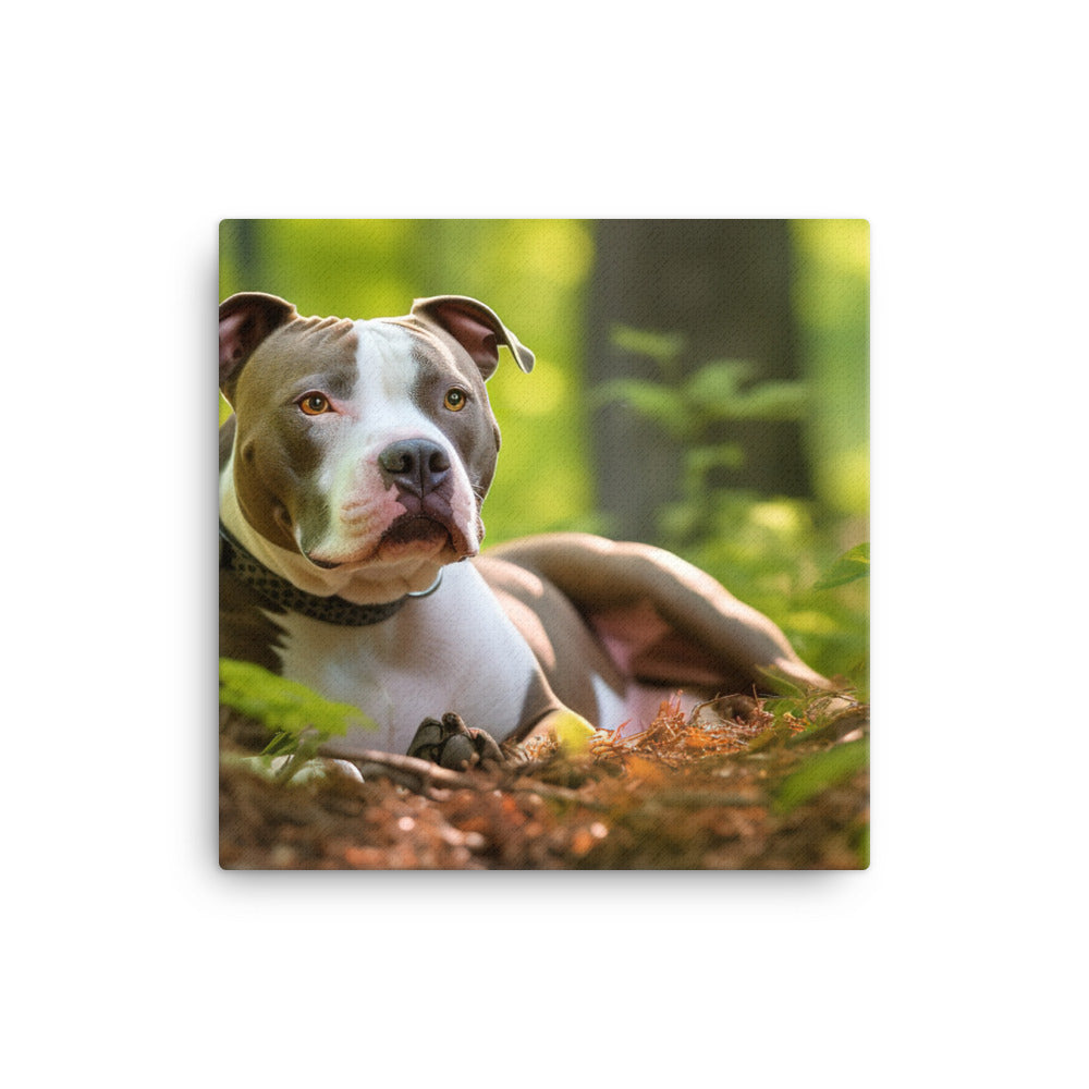 Serene American Staffordshire Terrier Canvas - PosterfyAI.com