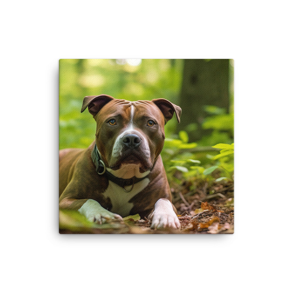 Serene American Staffordshire Terrier Canvas - PosterfyAI.com