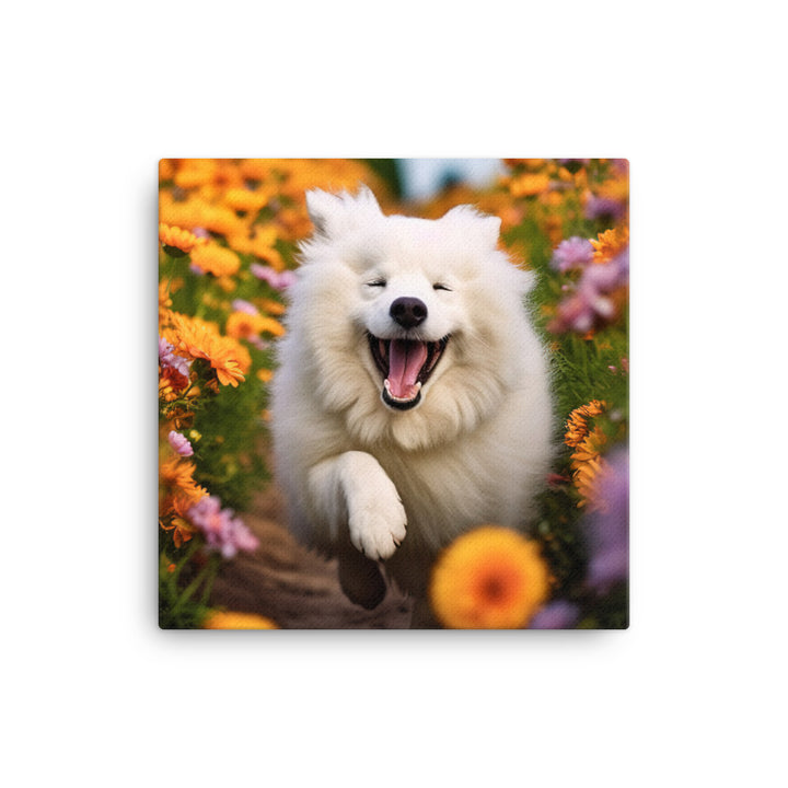 Samoyed Smile Canvas - PosterfyAI.com