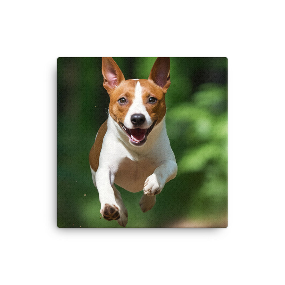 Running Basenji Canvas - PosterfyAI.com