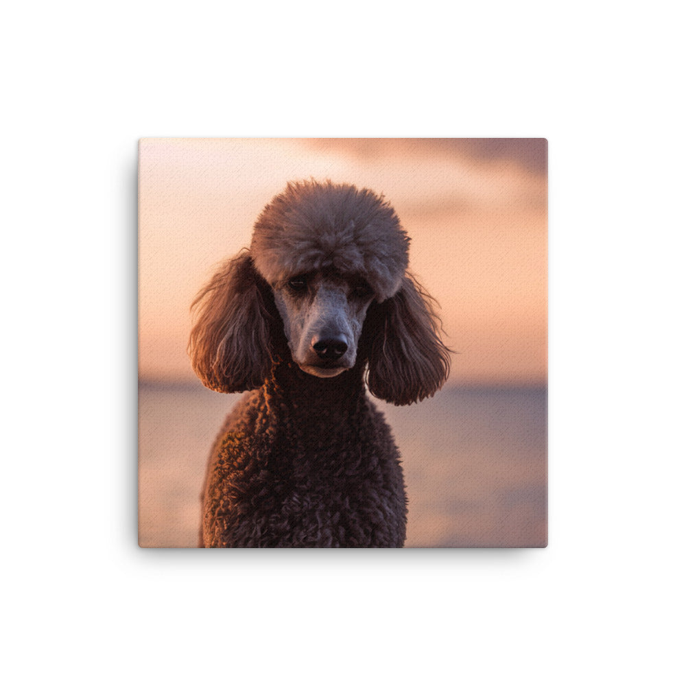 Poodle by the Seaside Canvas - PosterfyAI.com