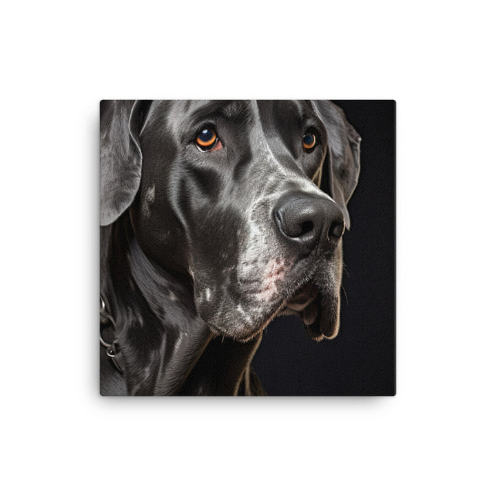 Noble Great Dane Portrait Canvas - PosterfyAI.com