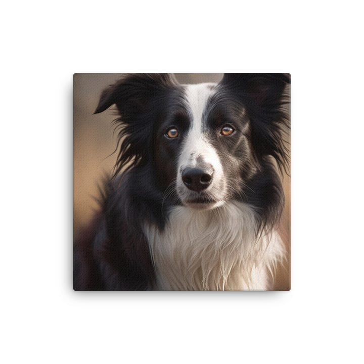 Majestic Border Collie Portrait Canvas - PosterfyAI.com