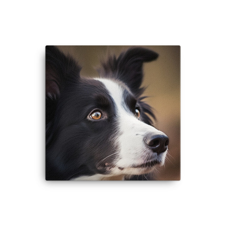 Majestic Border Collie Portrait Canvas - PosterfyAI.com