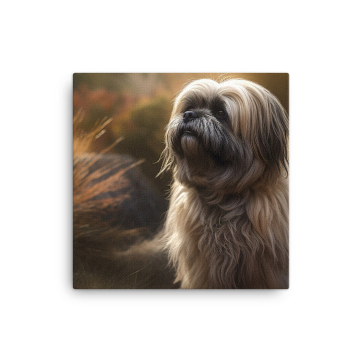 Lhasa Apso in Nature Canvas - PosterfyAI.com