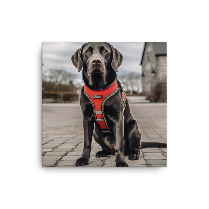 Intelligent Labrador Retriever Canvas - PosterfyAI.com