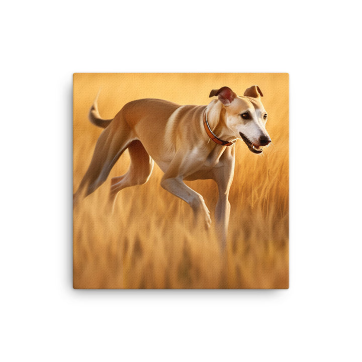 Graceful Greyhound Canvas - PosterfyAI.com