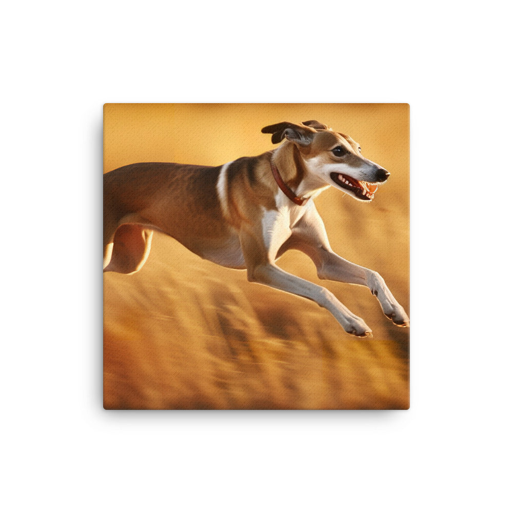 Graceful Greyhound Canvas - PosterfyAI.com