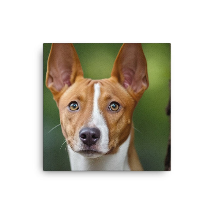 Curious Basenji Canvas - PosterfyAI.com