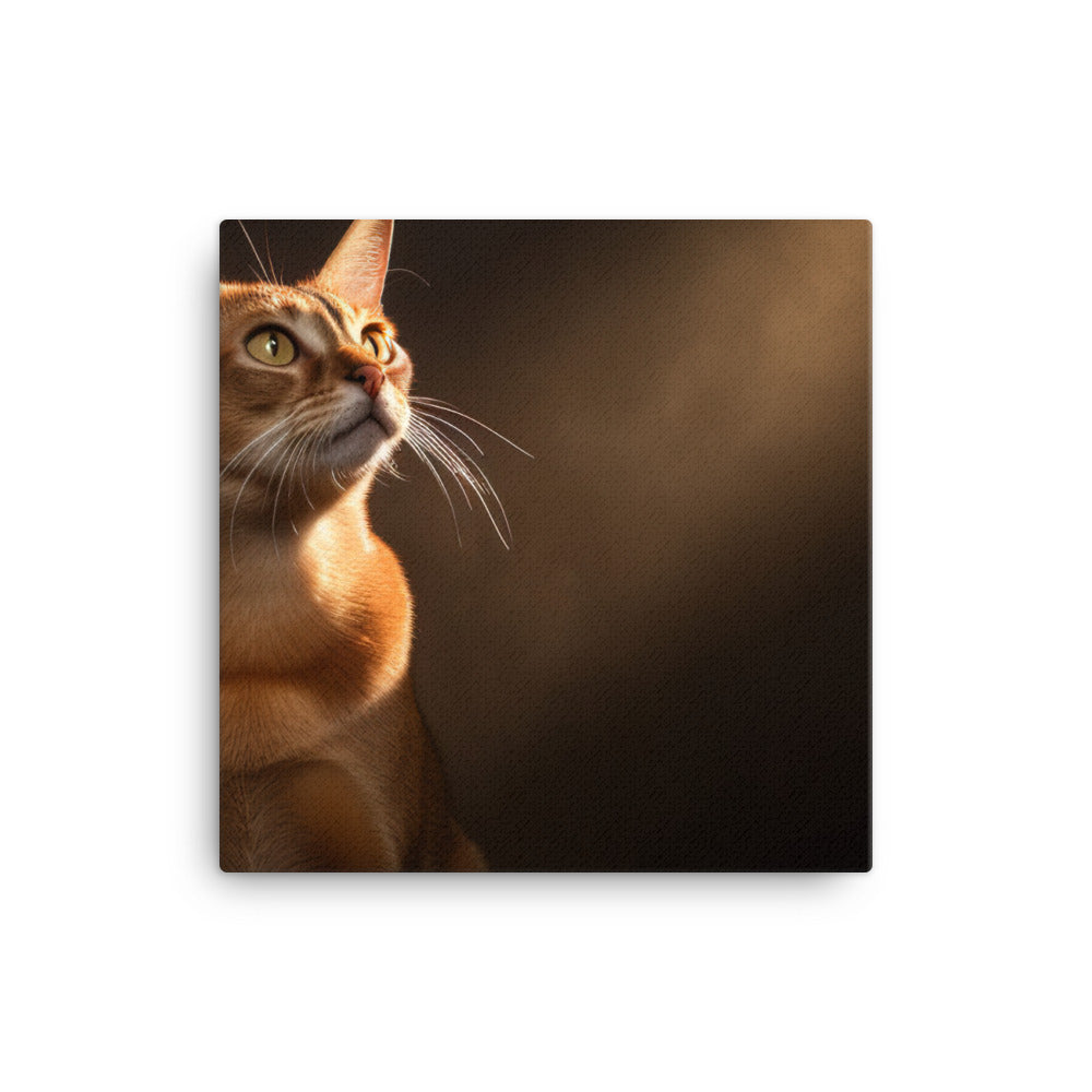 Playful Spirit of Abyssinian Cat Canvas - PosterfyAI.com