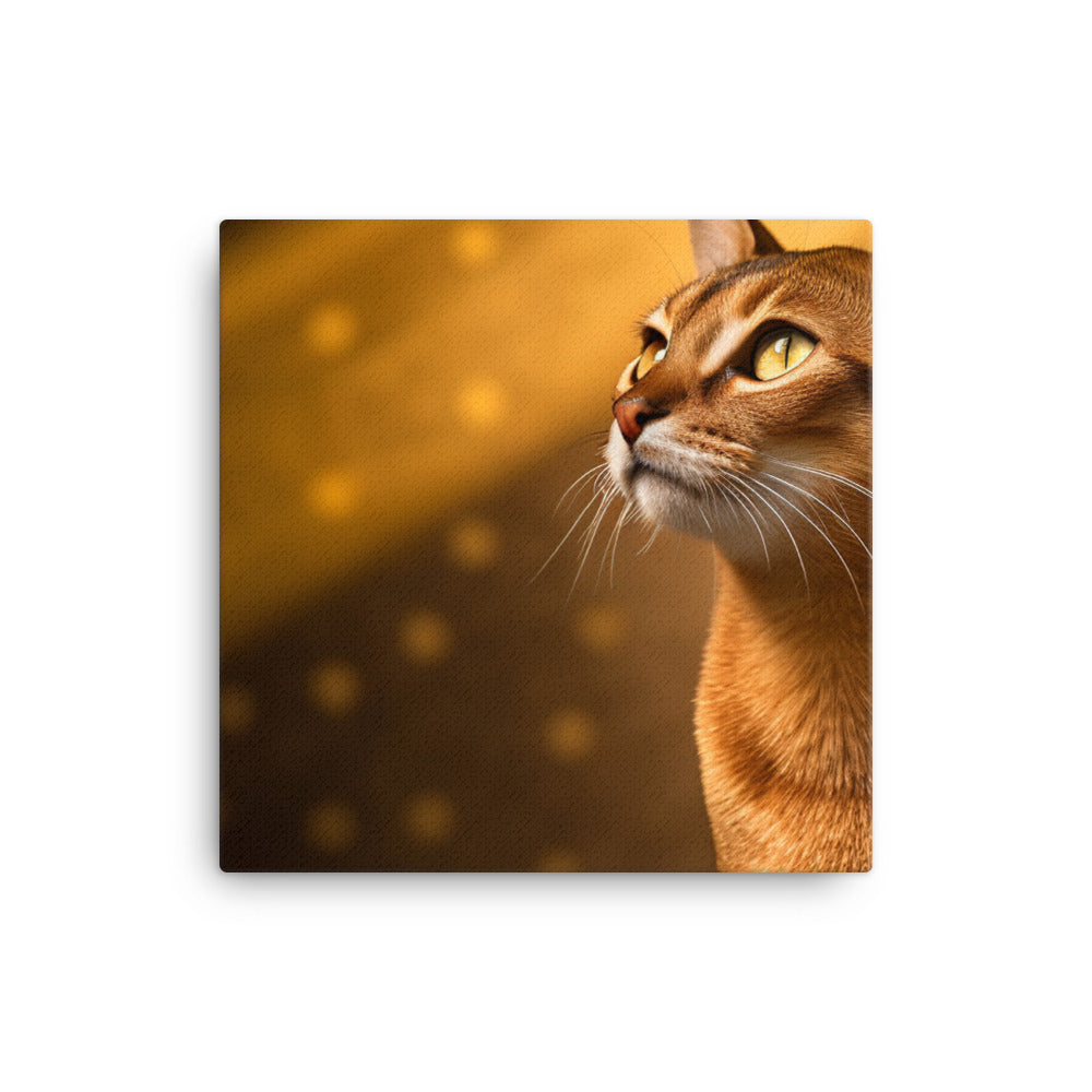 Playful Spirit of Abyssinian Cat Canvas - PosterfyAI.com