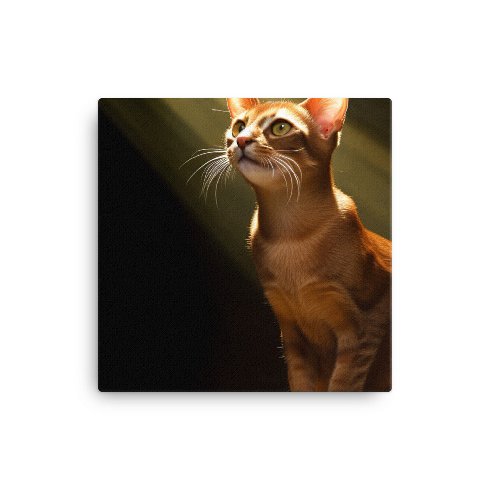 Playful Spirit of Abyssinian Cat Canvas - PosterfyAI.com