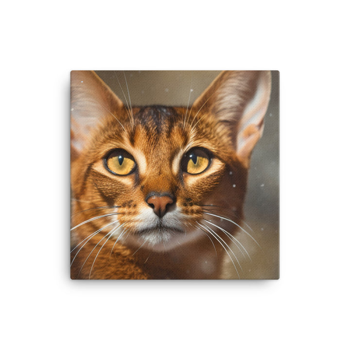 Exotic Beauty of Abyssinian Cat Canvas - PosterfyAI.com