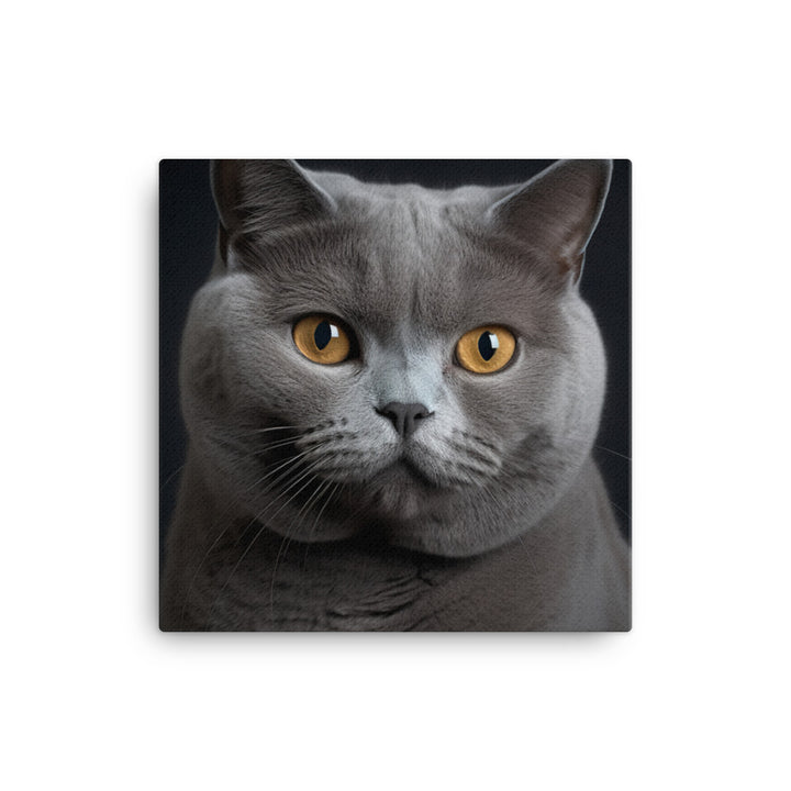 British Shorthair Cat Canvas - PosterfyAI.com