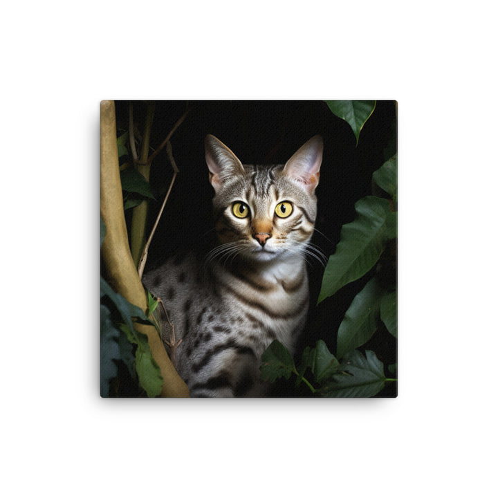 Egyptian Mau Cat Canvas - PosterfyAI.com