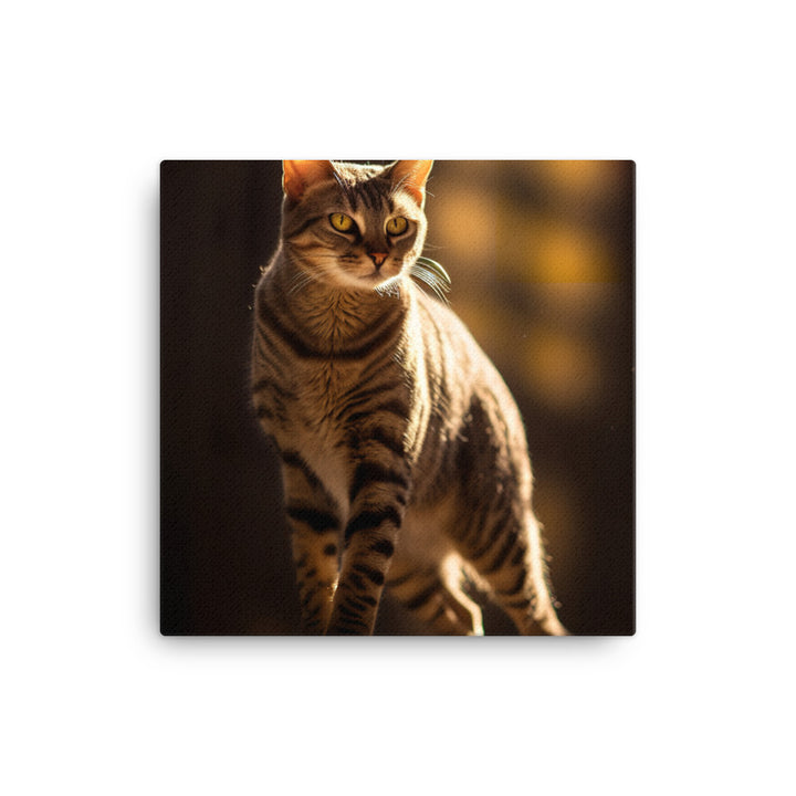 Egyptian Mau Cat Canvas - PosterfyAI.com