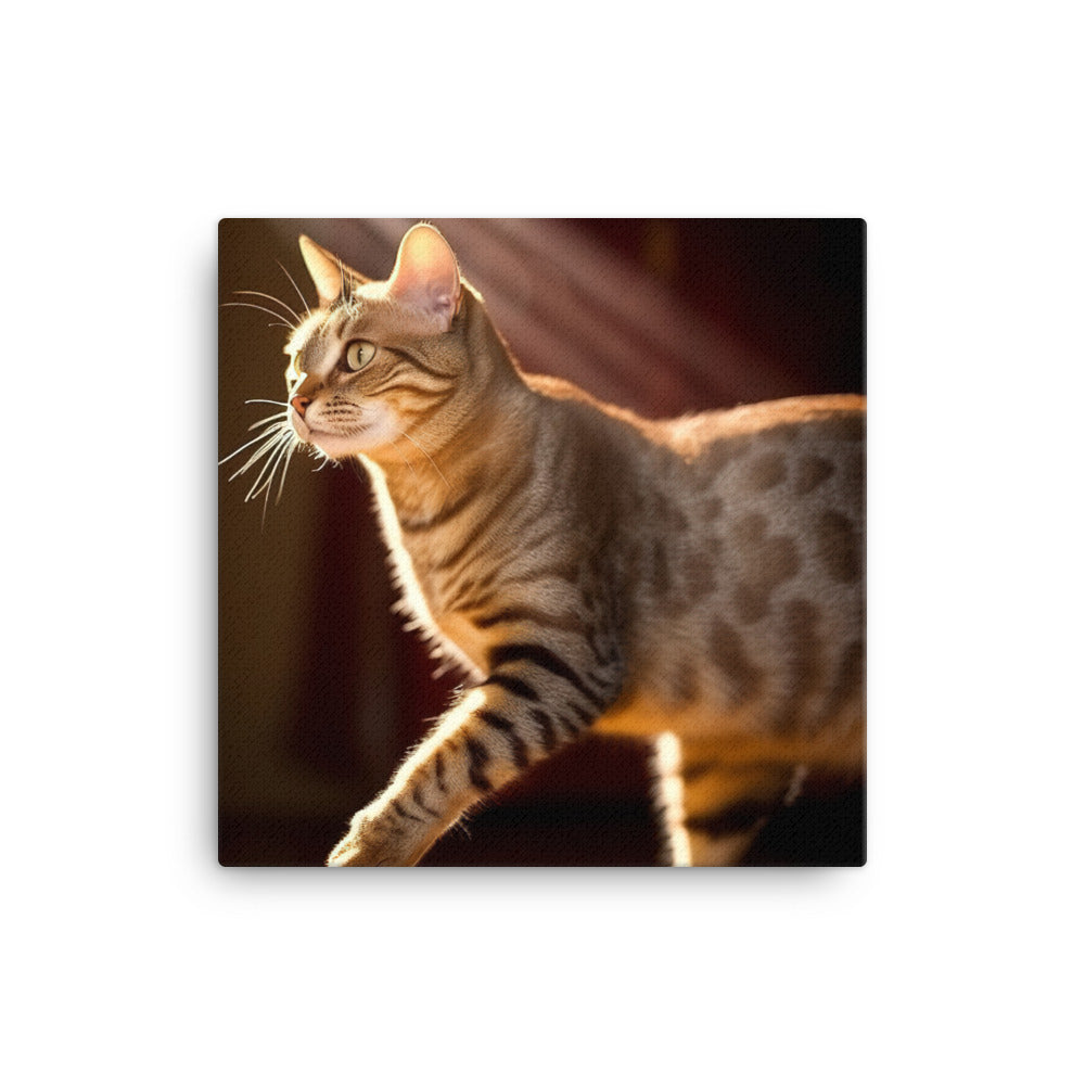 Egyptian Mau Cat Canvas - PosterfyAI.com