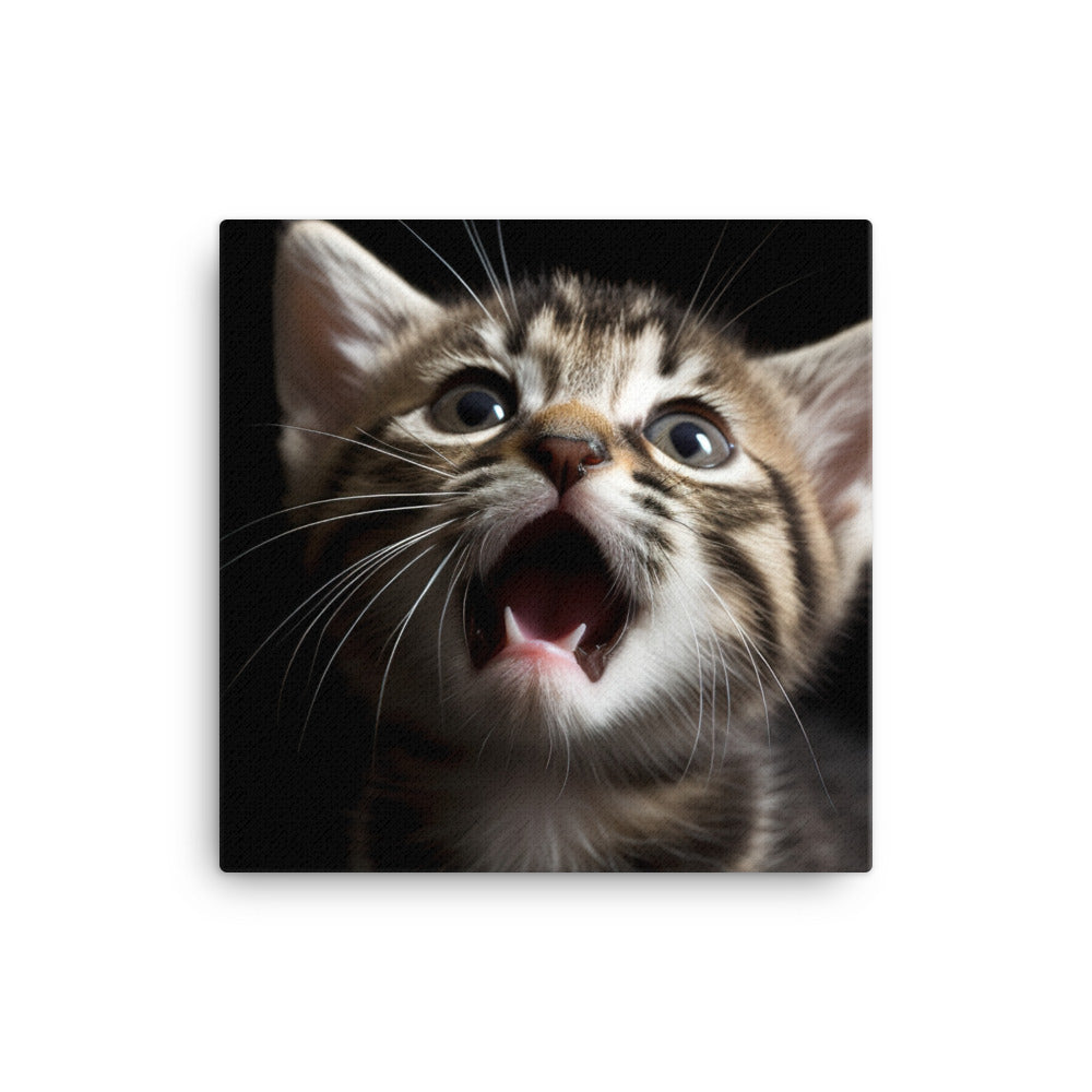 American Shorthair Kitten Canvas - PosterfyAI.com