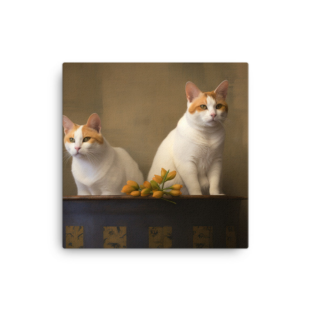 Japanese Bobtail Cat Canvas - PosterfyAI.com