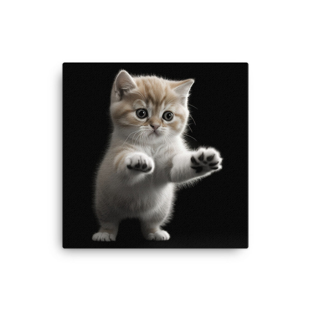 Exotic Shorthair Kitten Canvas - PosterfyAI.com