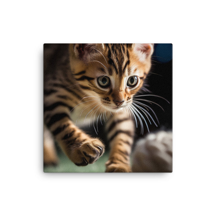 Bengal Kitten Canvas - PosterfyAI.com