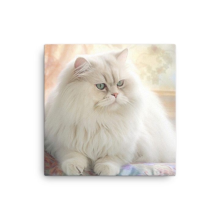 Persian Cat in Dreamy Pastel Canvas - PosterfyAI.com