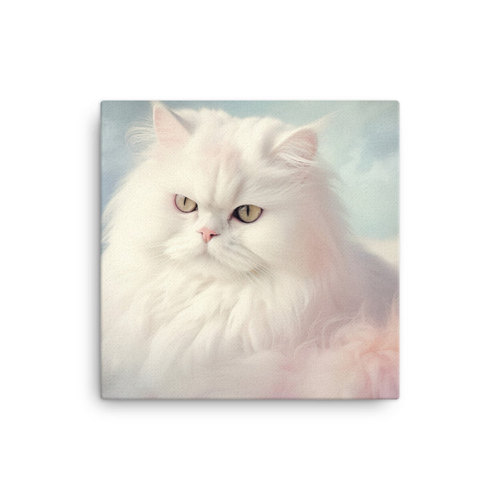 Persian Cat in Dreamy Pastel Canvas - PosterfyAI.com