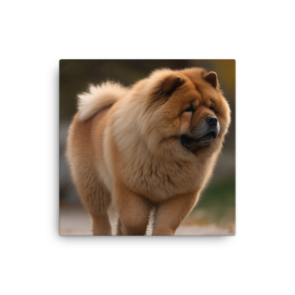 Chow Chow Taking a Leisurely Stroll Canvas - PosterfyAI.com
