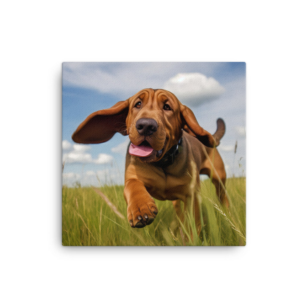 Bloodhound Playtime Canvas - PosterfyAI.com