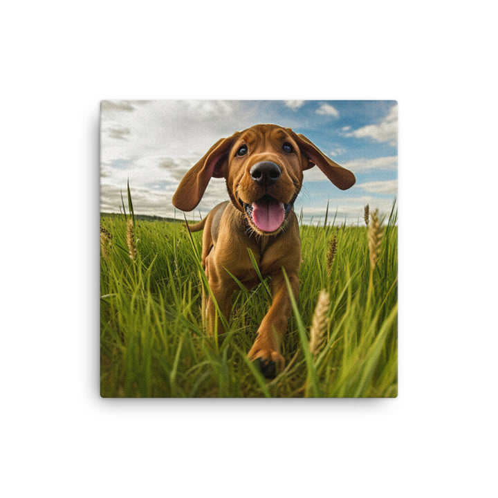 Bloodhound Playtime Canvas - PosterfyAI.com