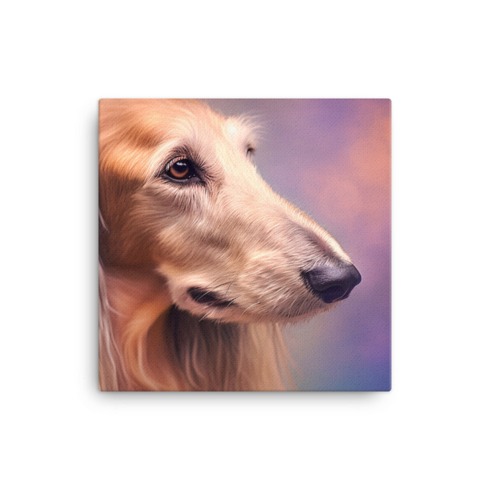 Afghan Hound portrait with bokeh Canvas - PosterfyAI.com