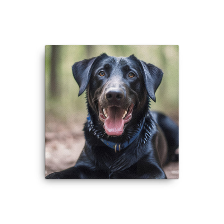 A portrait of a happy Labrador Retriever Canvas - PosterfyAI.com