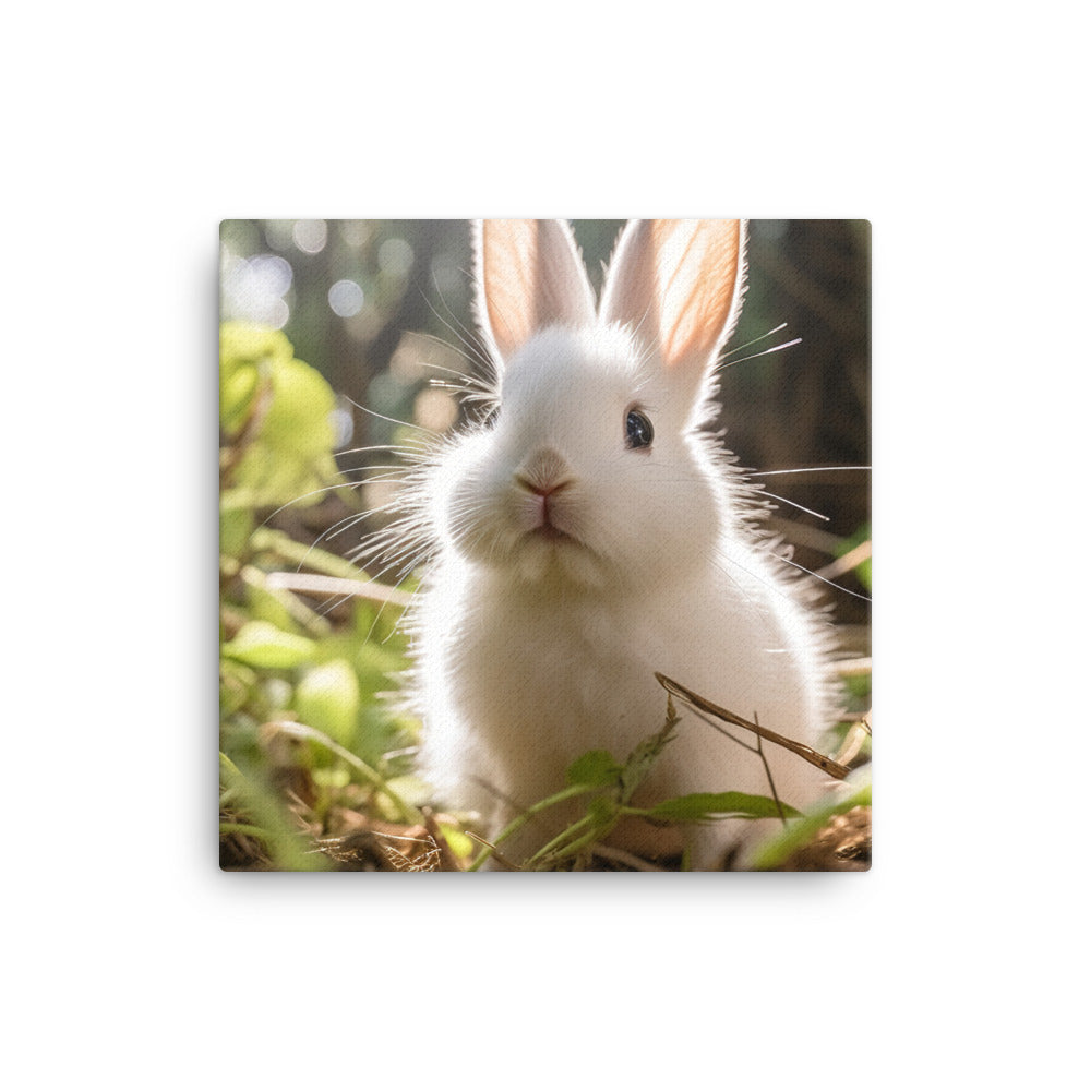 Florida White Bunny Canvas - PosterfyAI.com