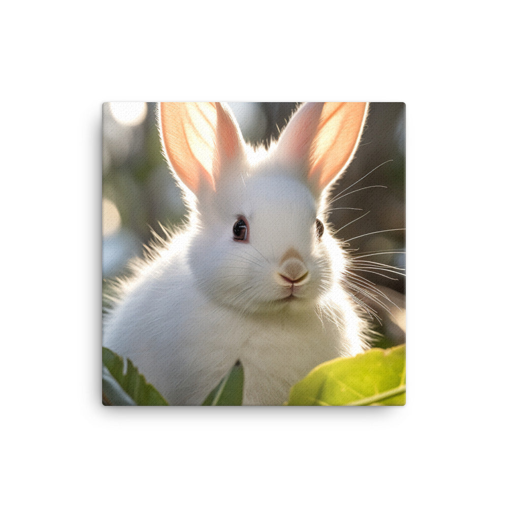 Florida White Bunny Canvas - PosterfyAI.com