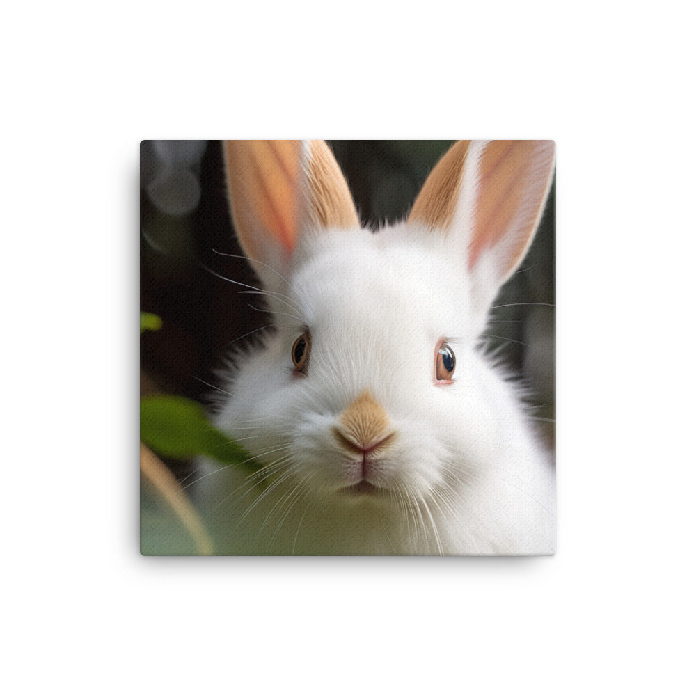 Florida White Bunny Canvas - PosterfyAI.com