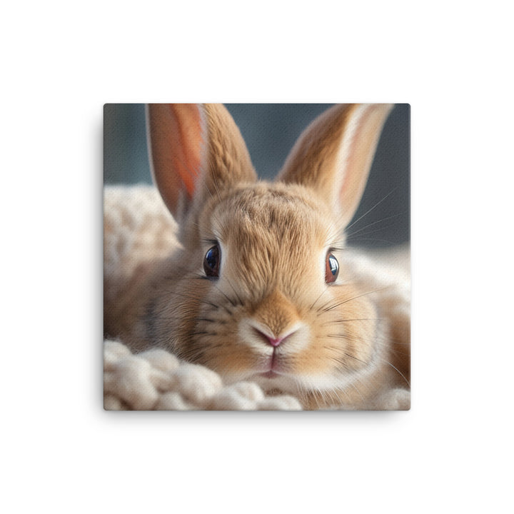 Mini Rex Bunny Canvas - PosterfyAI.com