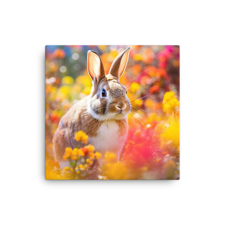 Playful English Spot Bunny Canvas - PosterfyAI.com