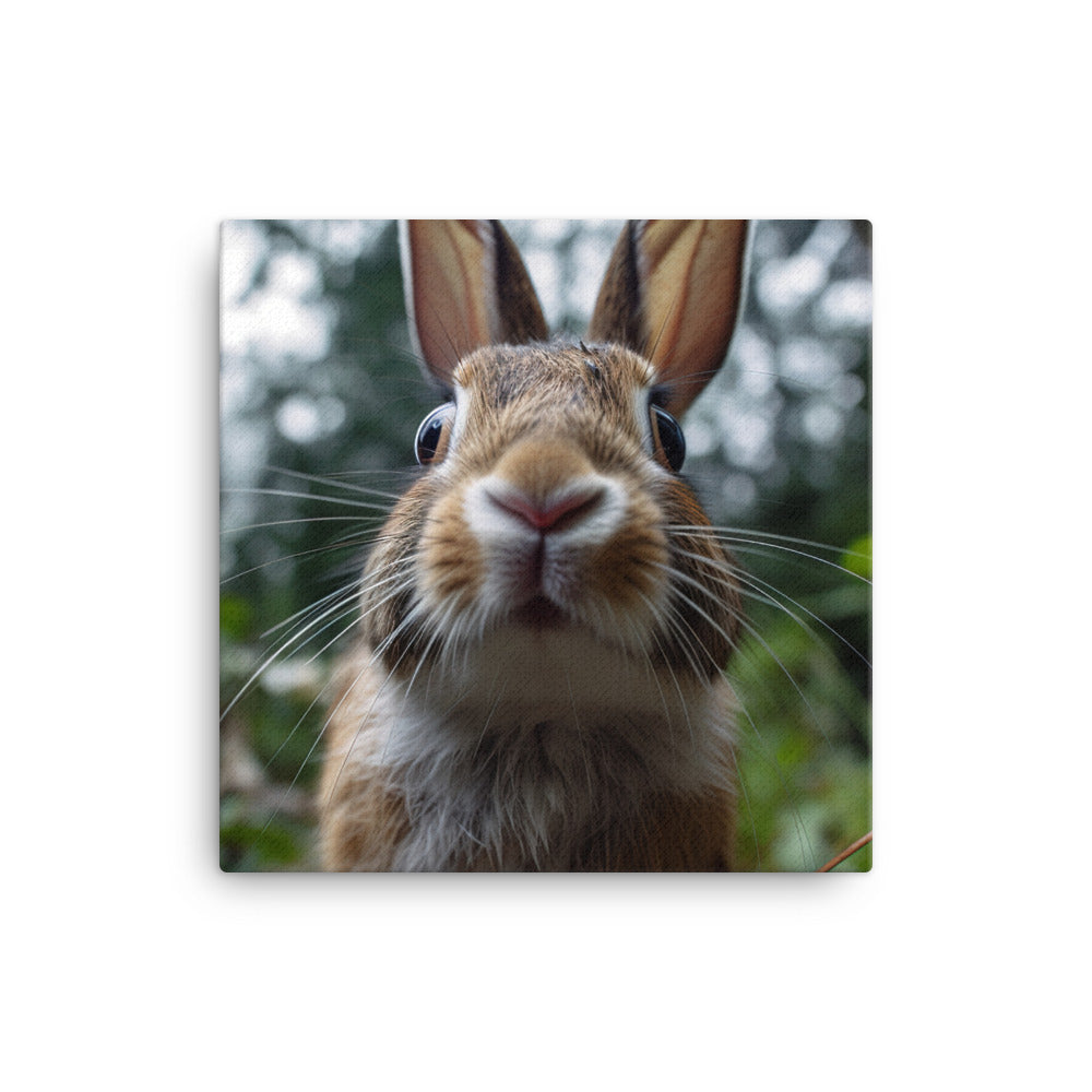 English Spot Bunnys Inquisitive Charms Canvas - PosterfyAI.com